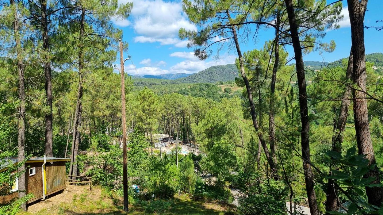 Village de Chalets Camping Bois Simonet Joyeuse Extérieur photo